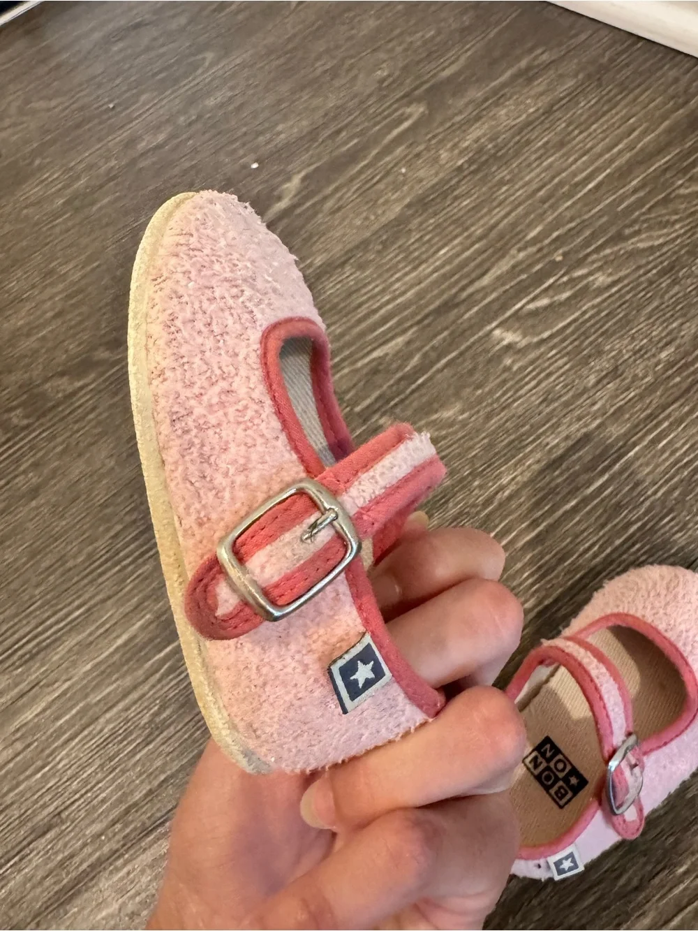 Bonton Pink Girls' Mary Jane Shoes